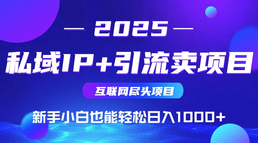 私域IP+卖项目，普通人小白也能轻松实现日入1000+-百赚智库