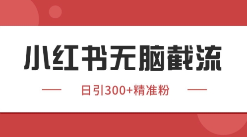 小红书只要你有同行就能获客，独家野路子获客玩法，暴力截流【揭秘】-百赚智库