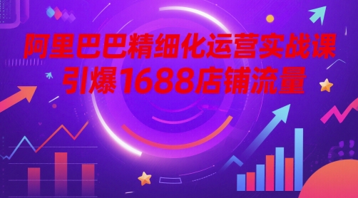 阿里巴巴精细化运营实战课，引爆1688店铺流量-百赚智库